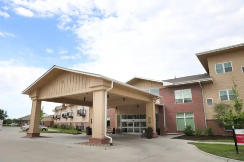 The Heritage at Fox Run independent living entrance