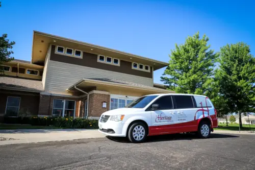 The Heritage at Meridian Gardens van for resident support