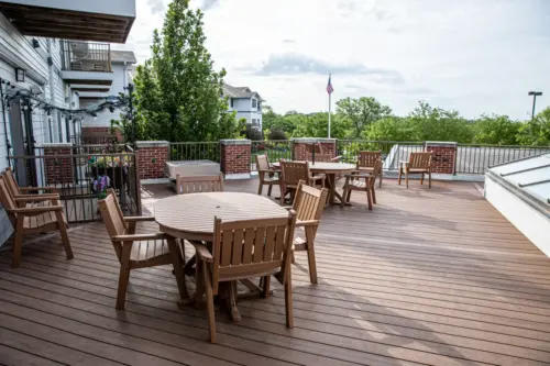 Heritage Ridge senior living rooftop deck